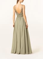 unique Abendkleid mit Schmucksteinen und Stola, Farbe: HELLGRÜN (Bild 1)