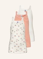 PETIT BATEAU 3er-Pack Tops, Farbe: WEISS/ ORANGE (Bild 1)