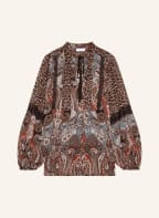 darling harbour Blusenshirt mit Spitze, Farbe: DUNKELBRAUN/ BLAUGRAU/ BEIGE (Bild 1)
