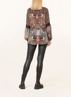 darling harbour Blusenshirt mit Spitze, Farbe: DUNKELBRAUN/ BLAUGRAU/ BEIGE (Bild 1)