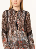 darling harbour Blusenshirt mit Spitze, Farbe: DUNKELBRAUN/ BLAUGRAU/ BEIGE (Bild 1)