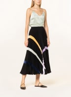 EMPORIO ARMANI Plisseerock, Farbe: SCHWARZ/ HELLORANGE/ HELLLILA (Bild 1)