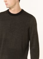 BOSS Pullover LEUGENIO, Farbe: KHAKI/ SCHWARZ (Bild 1)