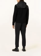 BOSS Strickjacke LIFO im Materialmix, Farbe: SCHWARZ (Bild 1)