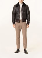 BELSTAFF Leather jacket with real fur , Color: DARK BROWN (Image 1)
