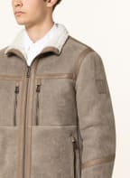 BELSTAFF Leather jacket TUNDRA with lambskin, Color: TAUPE (Image 1)