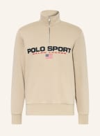 POLO RALPH LAUREN Half-zip sweater in sweatshirt fabric, Color: KHAKI (Image 1)