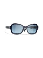 CHANEL Rechteckige Sonnenbrille , Farbe: 1462S2 - DUNKELBLAU/ BLAU VERLAUF (Bild 1)