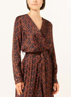 Sophie Dress ZAFANO, Color: DARK ORANGE/ BLACK (Image 1)