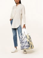 Marc O'Polo Shopper, Farbe: HELLGELB/ WEISS/ DUNKELBLAU (Bild 1)