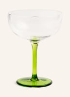 &k amsterdam Set of 2 champagne glasses CHAMPAGNE FLORAL, Color: WHITE/ GREEN (Image 1)