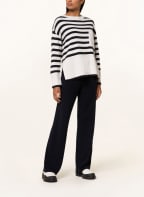 oui Oversized-Pullover, Farbe: ECRU/ DUNKELBLAU (Bild 1)