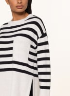 oui Oversized-Pullover, Farbe: ECRU/ DUNKELBLAU (Bild 1)