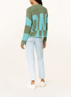 oui Pullover, Farbe: NEONBLAU/ KHAKI (Bild 1)