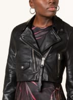 ALL SAINTS Cropped-Lederjacke DREN , Farbe: SCHWARZ (Bild 1)