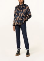 someday Hemdbluse ZOVERANA, Farbe: DUNKELBLAU/ COGNAC/ SCHWARZ (Bild 1)