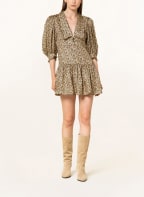 SANDRO Seidenkleid mit 3/4-Arm, Farbe: BEIGE/ SCHWARZ (Bild 1)