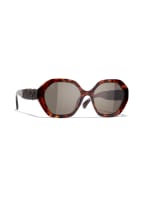 CHANEL Mehreckige Sonnenbrille, Farbe: 116483 - HAVANA/ GRAU POLARISIERT (Bild 1)