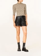 SANDRO Blusenshirt mit 3/4-Arm, Farbe: BEIGE/ DUNKELBRAUN (Bild 1)
