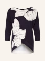 Phase Eight Sweater LINDA with 3/4 sleeves, Color: DARK BLUE/ ECRU (Image 1)
