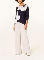 Phase Eight Sweater LINDA with 3/4 sleeves, Color: DARK BLUE/ ECRU (Image 1)