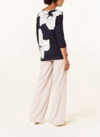 Phase Eight Sweater LINDA with 3/4 sleeves, Color: DARK BLUE/ ECRU (Image 1)