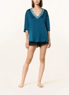 SIMONE PÉRÈLE Schlafshirt SATIN SECRETS aus Satin, Farbe: DUNKELBLAU (Bild 1)