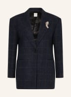 SANDRO Blazer mit abnehmbarer Brosche, Farbe: DUNKELBLAU/ DUNKELORANGE (Bild 1)