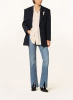 SANDRO Blazer mit abnehmbarer Brosche, Farbe: DUNKELBLAU/ DUNKELORANGE (Bild 1)