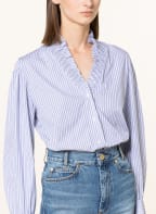 SANDRO Bluse mit Rüschen, Farbe: WEISS/ BLAU/ DUNKELBLAU (Bild 1)