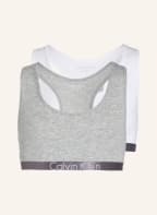 Calvin Klein 2er-Pack Bustiers, Farbe: HELLGRAU/ WEISS (Bild 1)