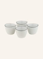 BROSTE COPENHAGEN Set of 4 egg cups SALT, Color: WHITE/ BLACK (Image 1)