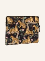 WOUF Tablet sleeve BLACK LAZY JUNGLE, Color: BLACK/ ORANGE/ GREEN (Image 1)