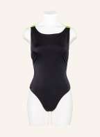 HUGO High-Neck-Badeanzug SPORTY, Farbe: SCHWARZ (Bild 1)