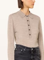 CLOSED Strick-Poloshirt, Farbe: BEIGE (Bild 1)
