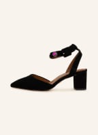 KURT GEIGER Slingback pumps OCTAVIA with decorative gems, Color: BLACK (Image 1)