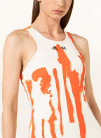 adidas Tank top TENNIS NEY YORK with mesh, Color: ORANGE/ ECRU (Image 1)
