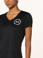 UNDER ARMOUR T-Shirt TECH SOLID LC CREST, Farbe: SCHWARZ (Bild 1)