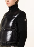 MONCLER Daunenjacke im Materialmix, Farbe: SCHWARZ (Bild 1)
