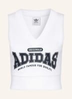 adidas Originals Cropped top CLASS OF 72, Color: WHITE/ DARK BLUE/ GREEN (Image 1)