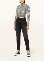 Levi's® Cropped turtleneck shirt ORIEL, Color: ECRU/ BLACK (Image 1)