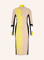 ULLI EHRLICH SPORTALM Strickkleid, Farbe: BEIGE/ SCHWARZ/ NEONGELB (Bild 1)