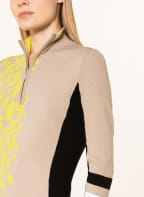 ULLI EHRLICH SPORTALM Strickkleid, Farbe: BEIGE/ SCHWARZ/ NEONGELB (Bild 1)