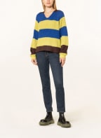 SPORTALM Sweater with glitter thread, Color: BLUE/ YELLOW/ DARK BROWN (Image 1)