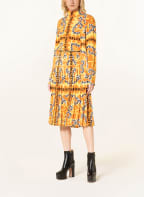 VALENTINO Pleated skirt made of silk, Color: DARK YELLOW/ DARK ORANGE (Image 1)