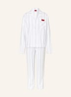 HUGO Schlafanzug STRIPE, Farbe: WEISS/ HELLBLAU (Bild 1)