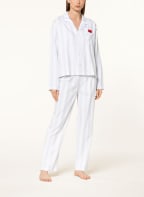 HUGO Schlafanzug STRIPE, Farbe: WEISS/ HELLBLAU (Bild 1)