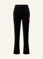 HUGO Lounge-Hose VELVET aus Nicki, Farbe: SCHWARZ (Bild 1)