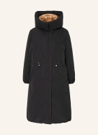 DUNO Oversized-Mantel mit abnehmbarer Kapuze, Farbe: SCHWARZ/ COGNAC (Bild 1)