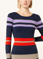 ESPRIT Strickkleid , Farbe: DUNKELBLAU/ ROT/ BEIGE (Bild 1)